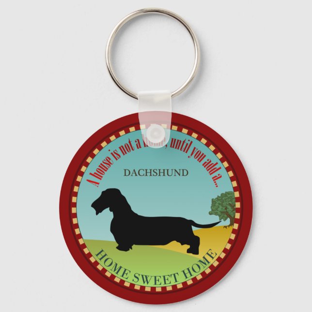Dachshund [Wire-haired] Key Ring (Front)