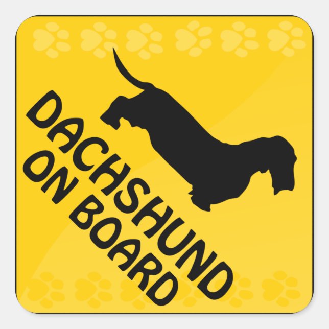 Dachshund [wire-haired] Xing Square Sticker (Front)