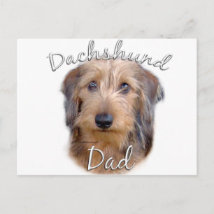 Dachshund (wirehaired) Dad 2 Postcard