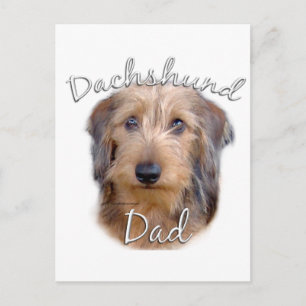 Dachshund (wirehaired) Dad 2 Postcard