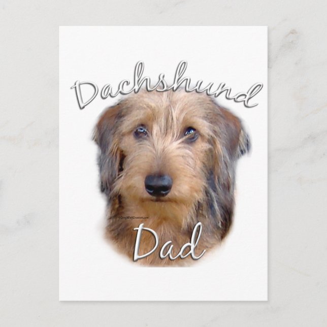 Dachshund (wirehaired) Dad 2 Postcard (Front)