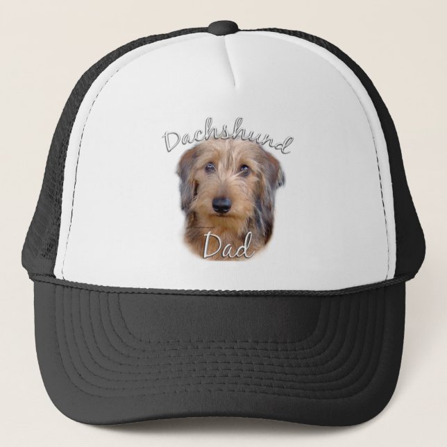 Dachshund (wirehaired) Dad 2 Trucker Hat (Front)