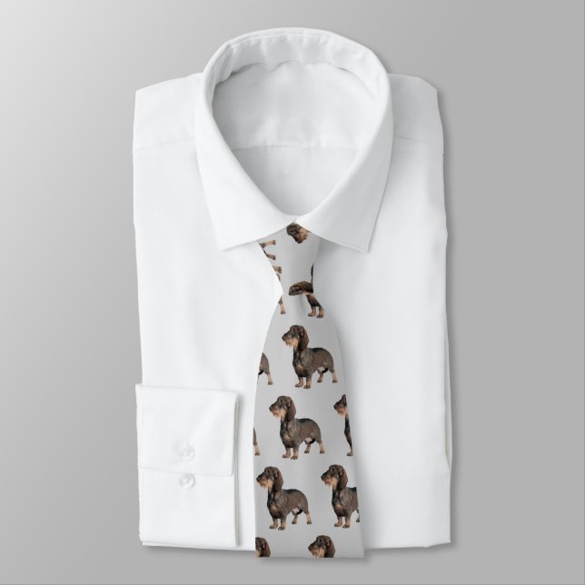 Dachshund Wirehaired Dog Tie (Tied)