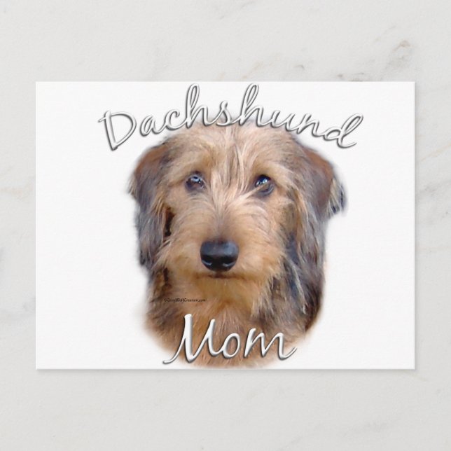 Dachshund (wirehaired) Mum 2 Postcard (Front)