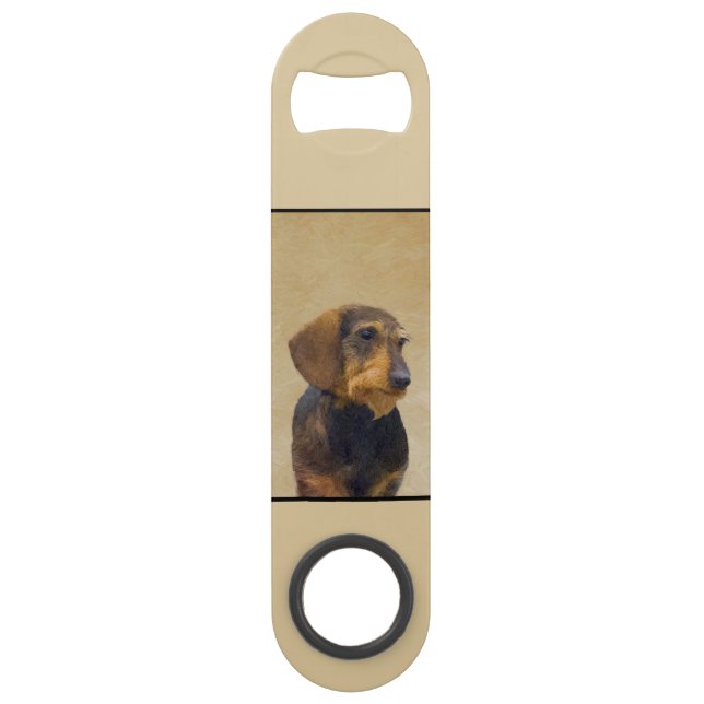 Dachshund (Wirehaired) Painting Original Dog Art (Back)