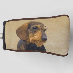 Dachshund (Wirehaired) Painting Original Dog Art Golf Head Cover