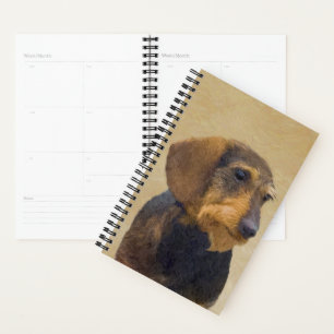 Dachshund (Wirehaired) Painting Original Dog Art Planner