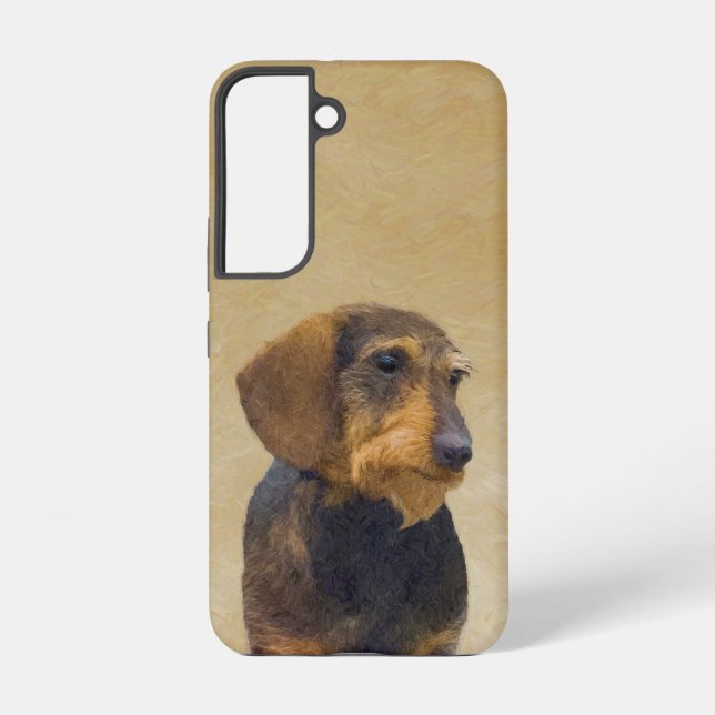 Dachshund (Wirehaired) Painting Original Dog Art Samsung Galaxy S22 Case (Back)