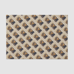 Dachshund (Wirehaired) Painting Original Dog Art Tissue Paper