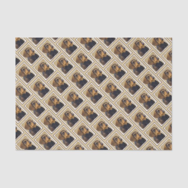 Dachshund (Wirehaired) Painting Original Dog Art Tissue Paper (Front)