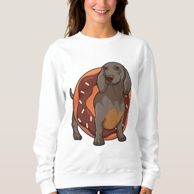 Dachshund with Donut Sweatshirt (Front)