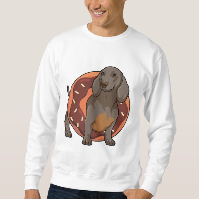 Dachshund with Doughnut Sweatshirt (Front)