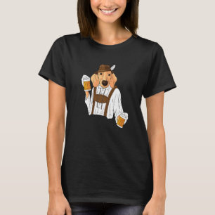 Dachshund With Lederhosen Dog Beer Prost Oktoberfe T-Shirt