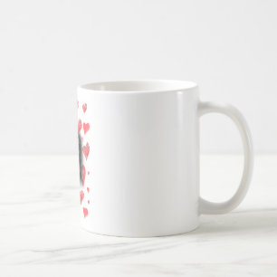 Dachshund with Red Hearts Coffee Mug