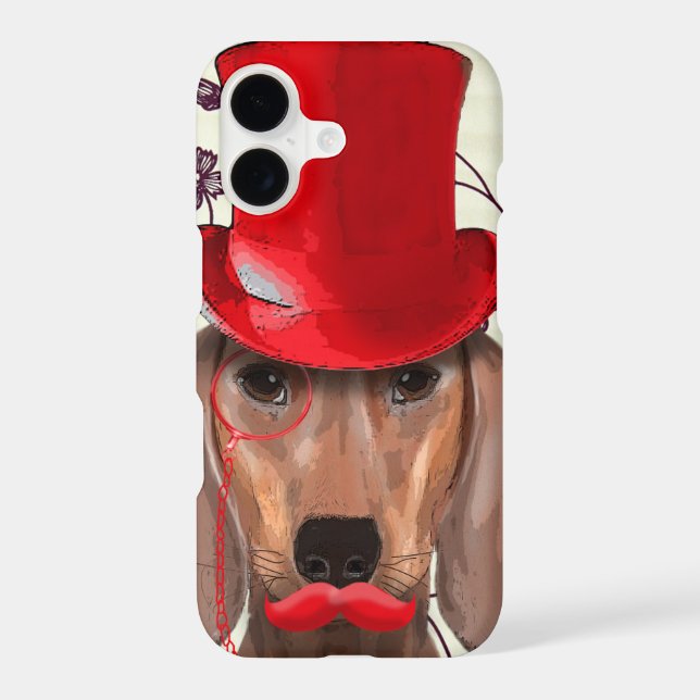 Dachshund With Red Top Hat (Back)