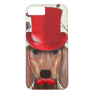 Dachshund With Red Top Hat iPhone 8/7 Case