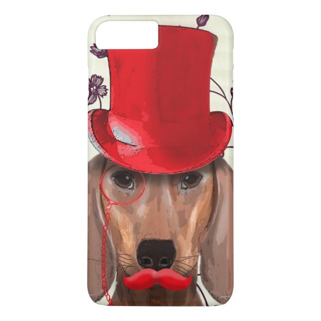 Dachshund With Red Top Hat Case-Mate iPhone Case (Back)
