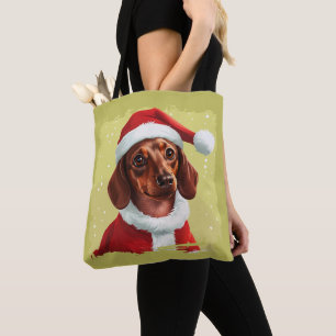Dachshund With Santa Claus Outfit - Christmas 1 Tote Bag
