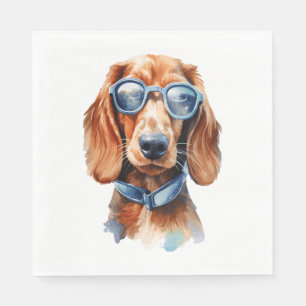 Dachshund with Sunglasses 5 Napkin
