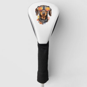 Dachshund with Sunglasses Golf Head Cover