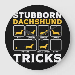 Dachshund Women Men Funny Mum Dad Gift Dog Lover Large Clock