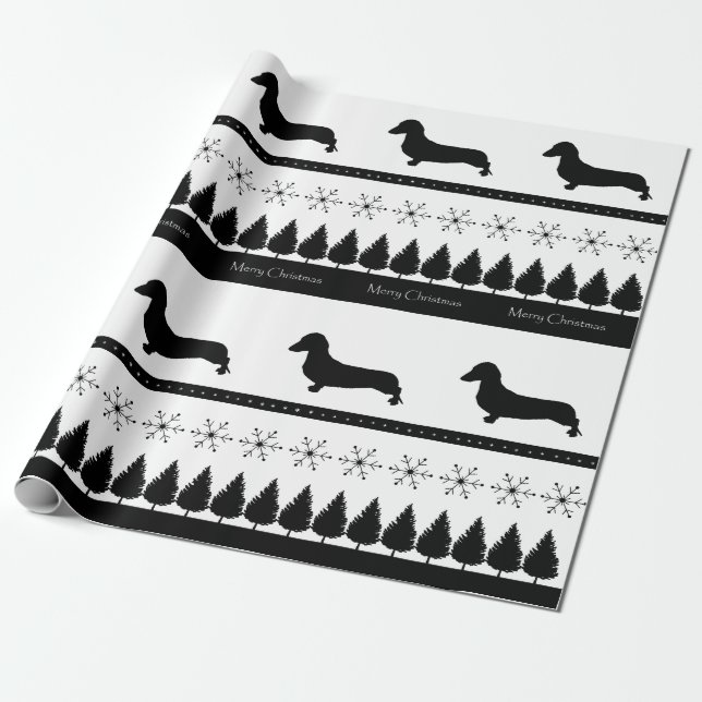 Dachshund Wrapping Paper (Unrolled)