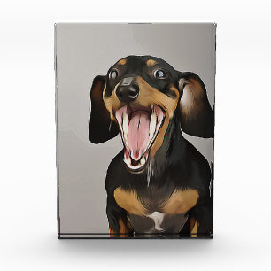 Dachshund Yawning Dachshund Birthday Poster Photo Block