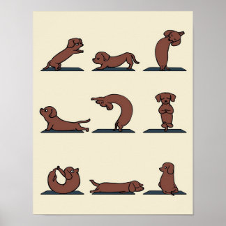 Dachshund yoga | Ideal gift for Moms Poster