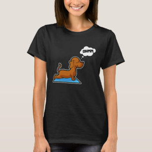 Dachshund Yoga Poses Sport Gymnastics Ohmmm Heartb T-Shirt