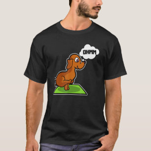 Dachshund Yoga Poses Sport Gymnastics Ohmmm Heartb T-Shirt