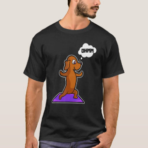 Dachshund Yoga Poses Sport Gymnastics Ohmmm Heartb T-Shirt