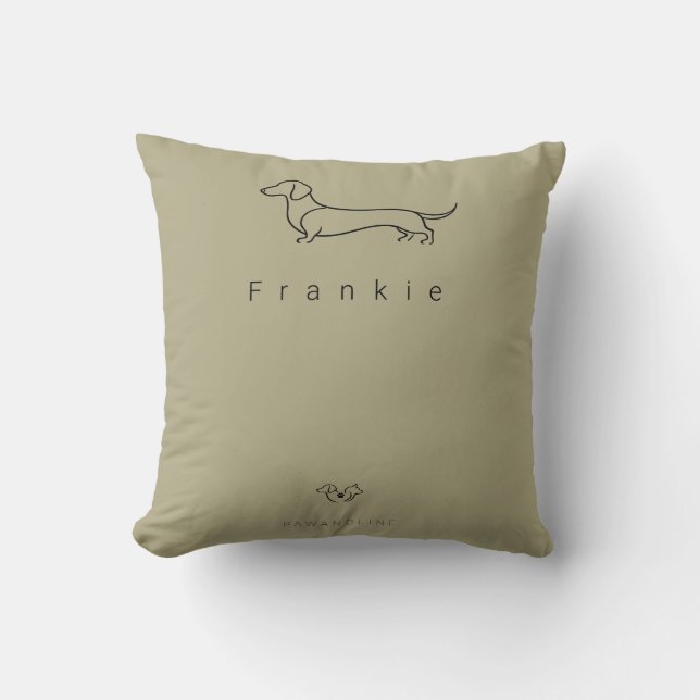 Dachshund Zen Series Throw Pillow (Front)