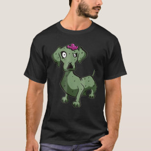 Dachshund Zombie Living Dead Halloween T-Shirt