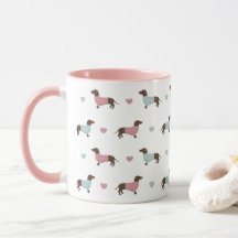 Dachshunds and Hearts Mug