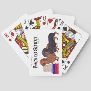 Dachshunds Back to School Playing Cards