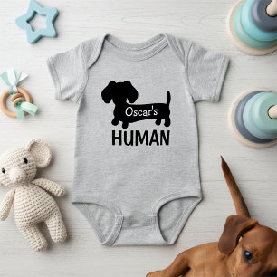 Dachshund's Best Human Personalised  Baby Bodysuit