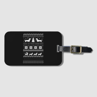 Dachshunds Christmas Luggage Tag