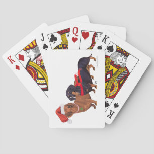 Dachshunds Christmas Playing Cards