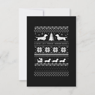 Dachshunds Christmas Thank You Card