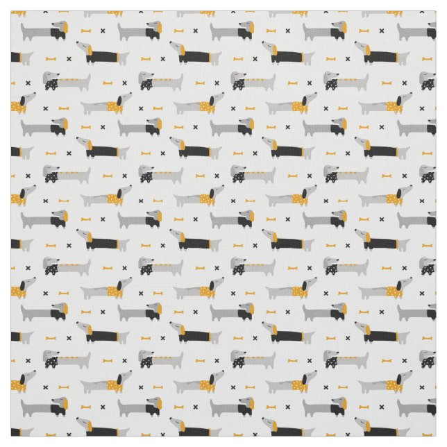 Dachshunds - Doxies Fabric (Swatch)