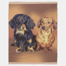 Dachshunds fleece blanket