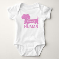 Dachshund's Girl Human Personalised in Pink  