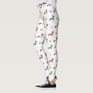 Women s Dachshund Leggings Tights Zazzle UK