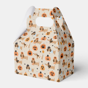 Dachshunds in Halloween Costumes Pattern Favour Box