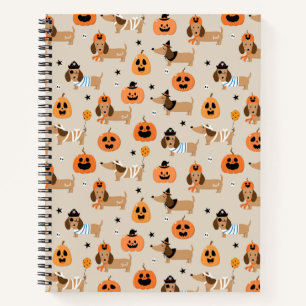 Dachshunds in Halloween Costumes Pattern Notebook