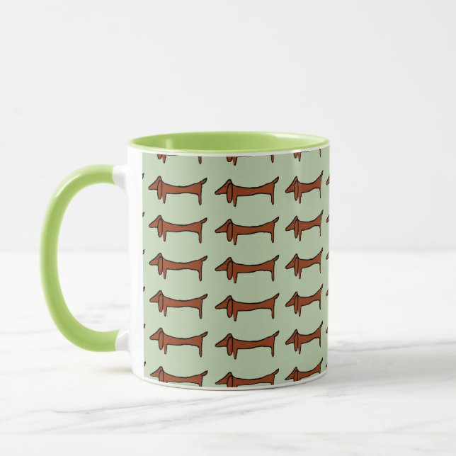 Dachshunds in Line Mug (Left)