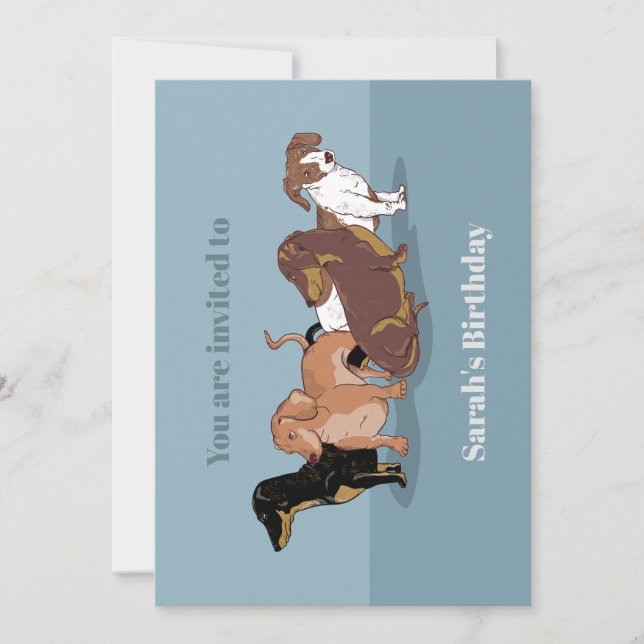 Dachshunds Invitation (Front)