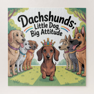 Dachshunds Little Dog, Big Attitude Jigsaw Puzzle