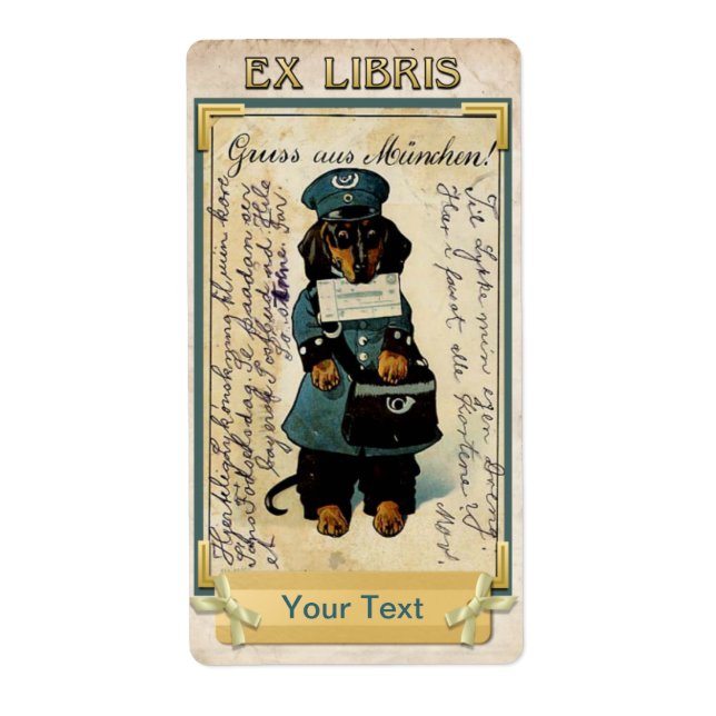 Dachshund's Mailman - Book Plate ID (Front)
