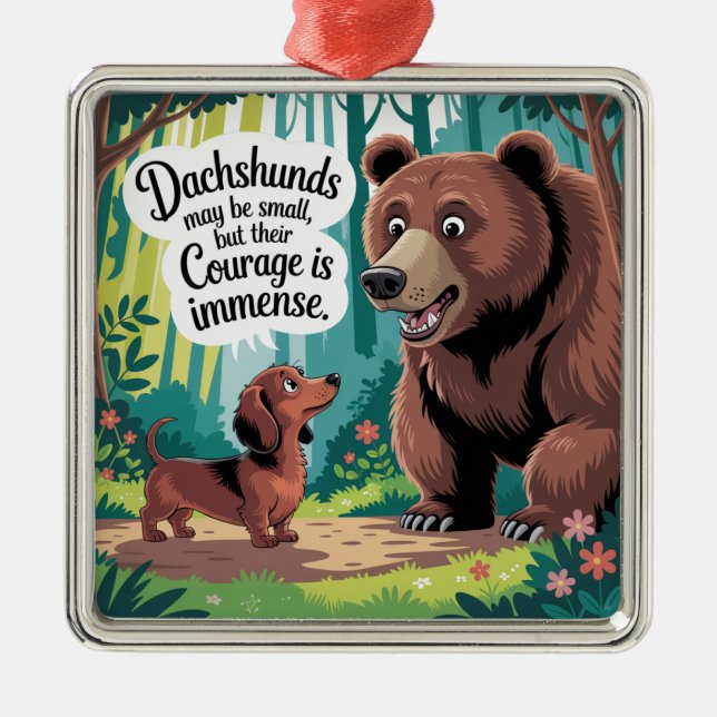 Dachshunds May Be Small Metal Tree Decoration (Front)